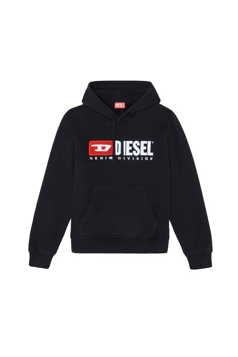 S Ginn Hood Div Man Hoodie With Logo Appliqué Diesel