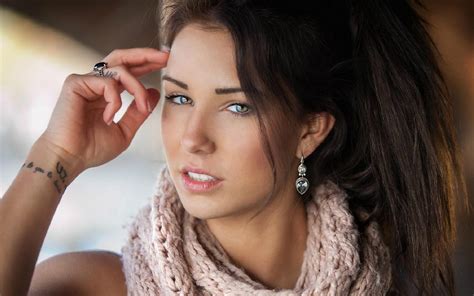 Papel De Parede Cara Mulheres Modelo Cabelo Longo Morena Olhos