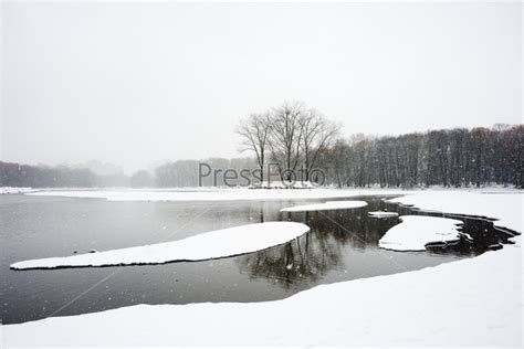 Фотография на тему Берег озера зимой | PressFoto