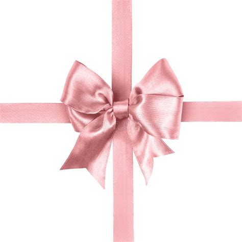 Light Pink Bow Made From Silk Ribbon Stock Image Image Of Beautiful