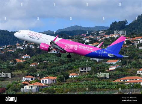 Wizz Air Airbus A321 Aircraft Taking Off Low Cost European Airline