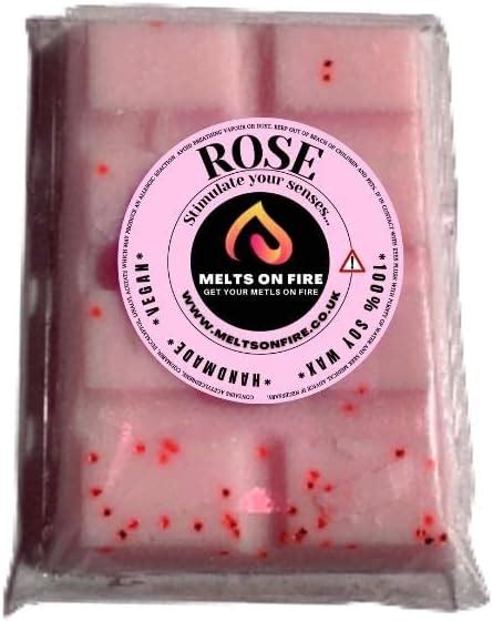 Rose Wax Melts Snap Bars Soy Wax Melts 25g Highly Scented For Oil