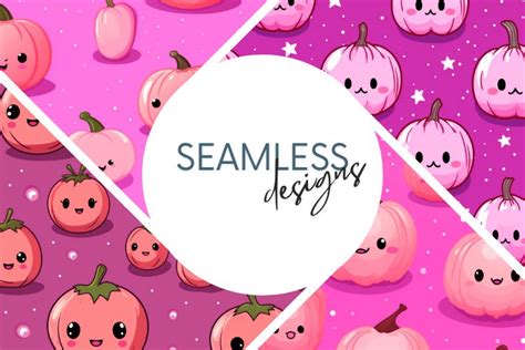 Pink Pumpkin Seamless Patterns