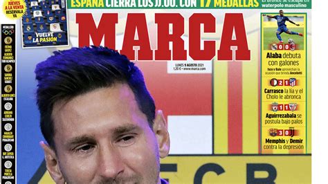 La Portada Del Diario Marca 09 08 2021