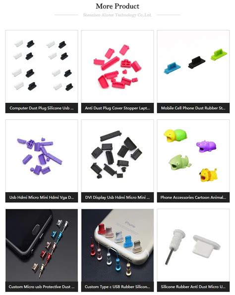 Silicone Rubber Anti Dust Micro Usb Port Cap Cover Protective For