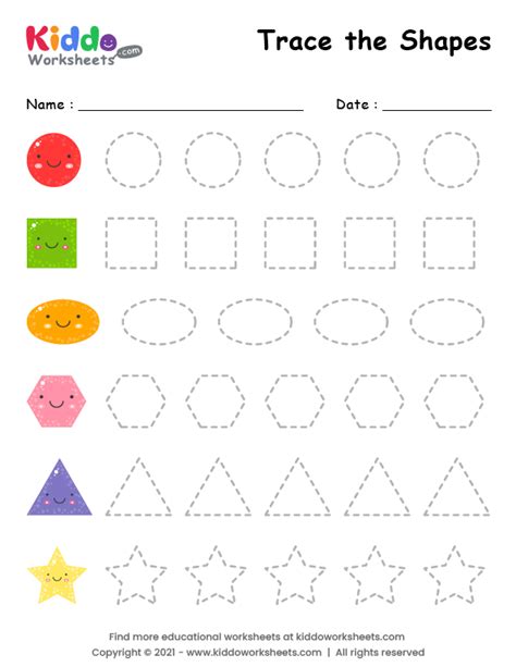 Shapes Tracing Worksheets Pdf