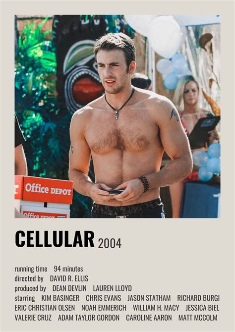 CELLULAR MOVIE POSTER | Chris evans, Movie posters, Movie posters minimalist