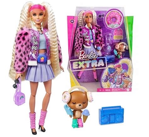 Barbie Extra Lalka modowa Miś na wrotkach GYJ77 14456814803 Allegro pl