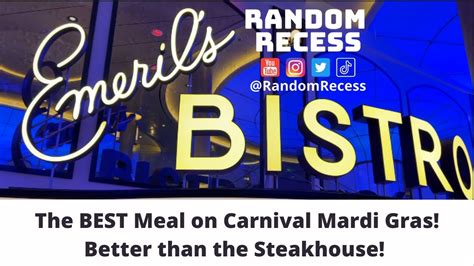 Carnival Mardi Gras Emerils Bistro Best Food On Mardi Gras Ship Carnivalcruise Youtube