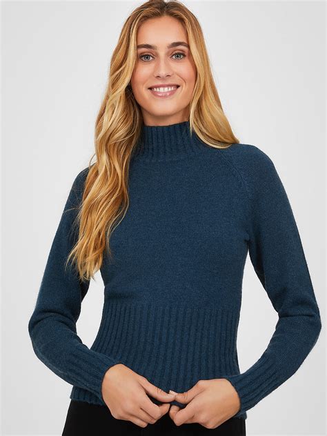 Classic Ribbed Mock Neck Sweater