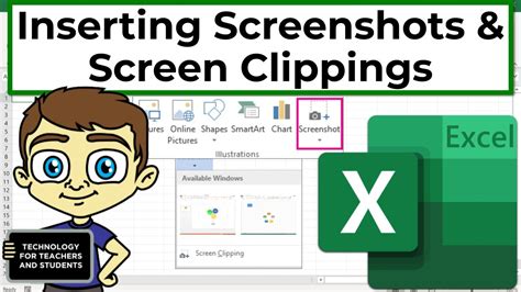 Inserting Screenshots And Screen Clippings In Excel Youtube