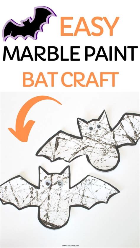 Easy Preschool Bat Craft (Free Printable Bat Template)