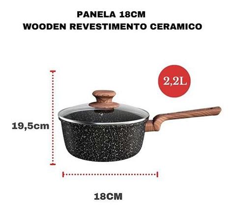 Conjunto de Panelas Fogão Indução 3 Pcs Antiaderente Ceramico