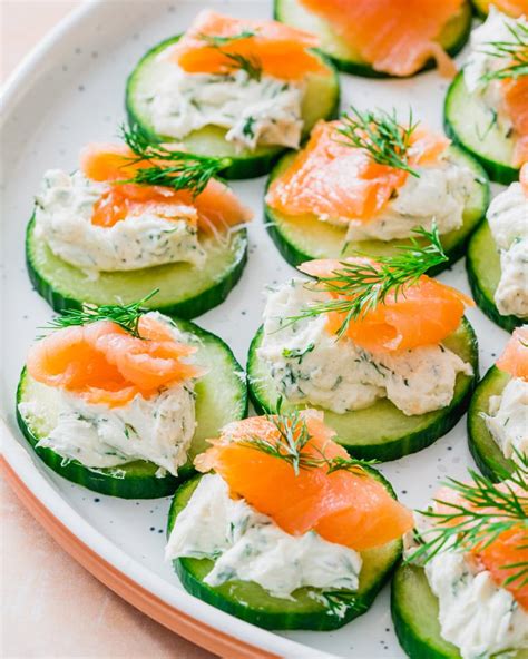 Smoked Salmon Cucumber Appetizer A Couple Cooks