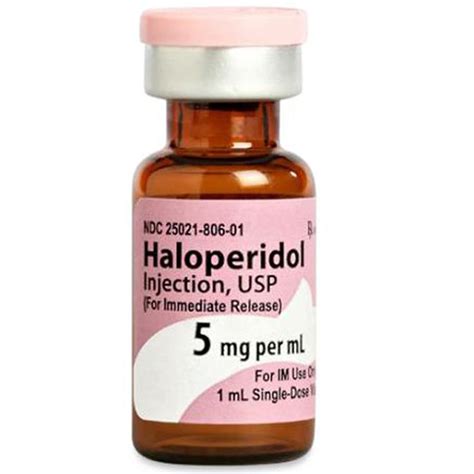 Haloperidol Lactate Injection 1 Ml Single Dose Vial 10box Sagent R