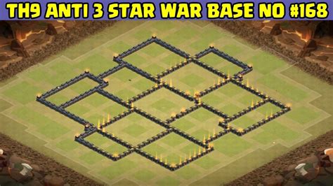 Clash Of Clans Town Hall 9 Anti 3 Star War Base Layout 168 Artofit