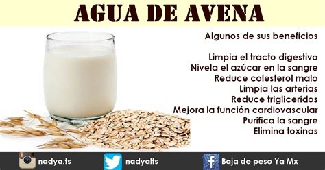 Baja De Peso Ya Mx Agua De De Avena Propiedades Y Beneficios Receta