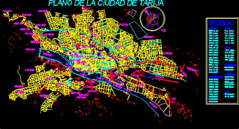 Map Tarija City Bolivia Dwg Block For Autocad Designs Cad