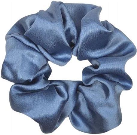 Jedwabna Gumka Do W Os W Scrunchie Jedwab Via Della Seta Niebieska