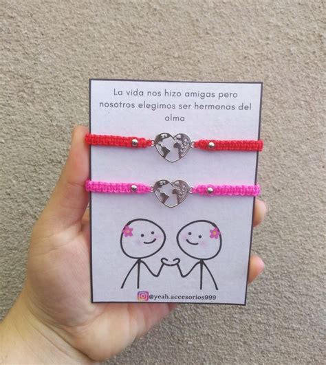 Pulseras De Amigas Pulseras Amigas Pulseras Con Mensaje Pulseras