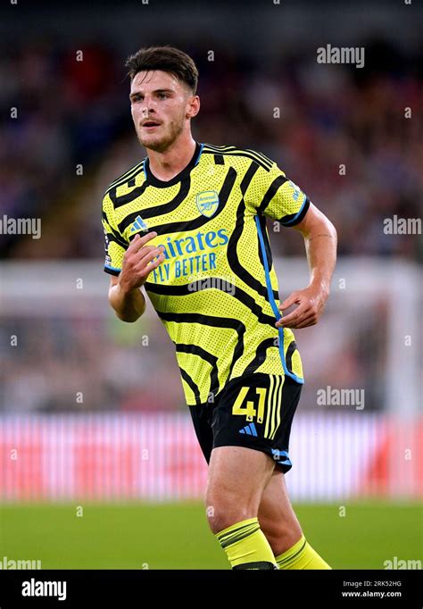 Arsenals Declan Rice During The Premier League Match At Selhurst Park