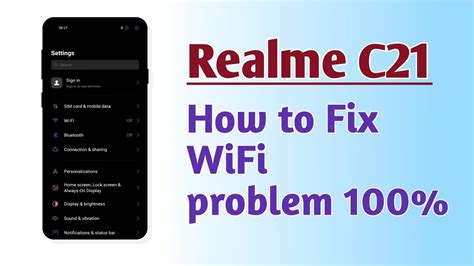 Realme C21 How To Fix WiFi Problem 100 Working Trick YouTube