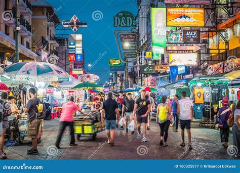 Night Life at Khao San Road is a Short Street in Bangkok, Thailand. Editorial Photography ...