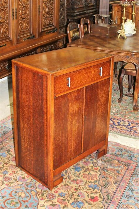 English Antique Art Deco Small Armoire Wardrobe Bedside Etsy