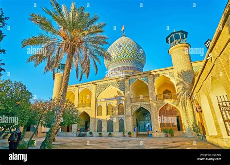 The Intricate Tiled Decoration Of Facade Of Imamzadeh Ali Ibn Hamzeh