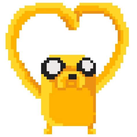 An Image Of A Pixelated Heart With Eyes And Arms In The Shape Of A Pikachu