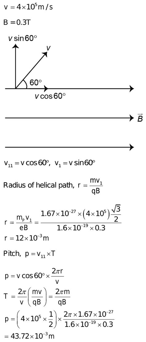 A Beam Of Proton Moving With Velocity Menters In A Uniform