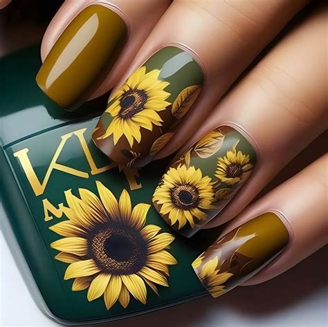 10 Simple And Stunning Sunflower Nails Designs For A Perfect Summer Look