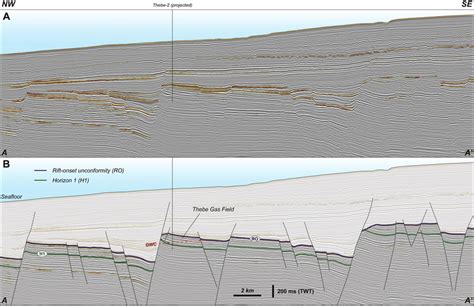 A Un Interpreted And B Interpreted Regional 2d Seismic Profile A A