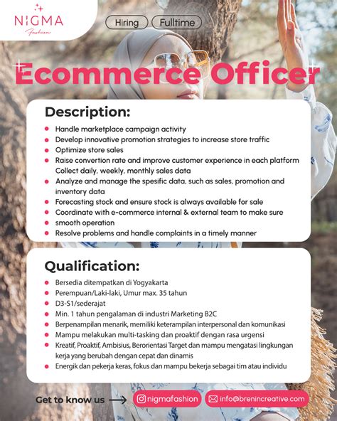 Lowongan Kerja Ecommerce Officer Di Nigma Fashion LokerJogja ID