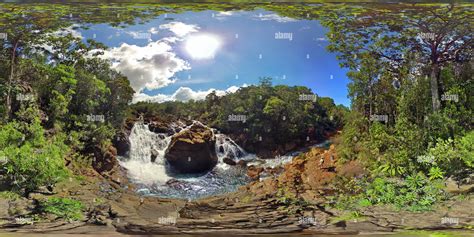 360° view of Twin Waterfalls New Caledonia - Alamy