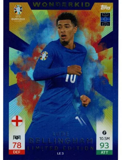 N Le Jude Bellingham England Limited Edition Match Attax Euro