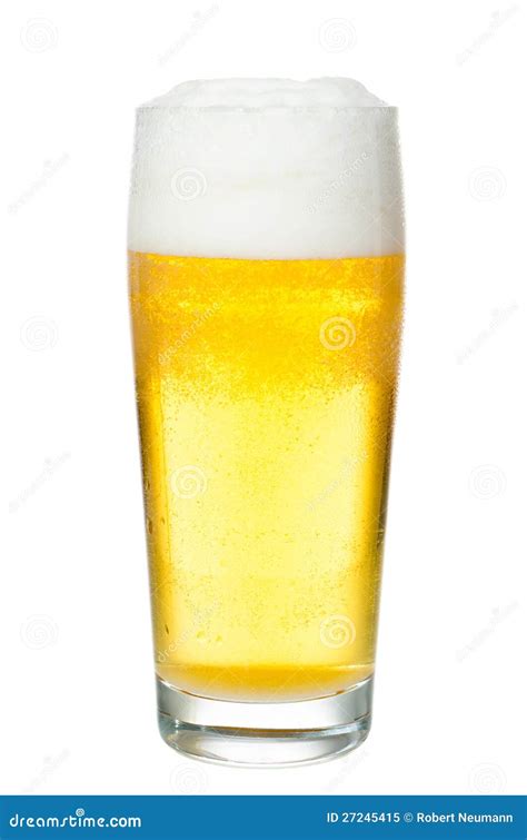 Beer Glass Filled Before White Background Stock Image Image Of Harsh Freshly 27245415