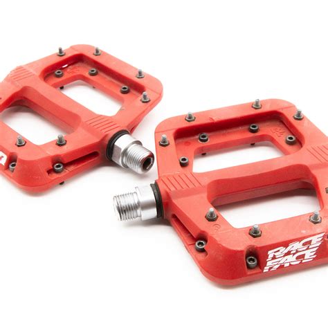 Race Face Chester Flat Red Mtb Pedals 375g Cycle Limited