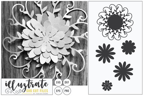 Layered Flower SVG 5 Graphic by illuztrate - Creative Fabrica