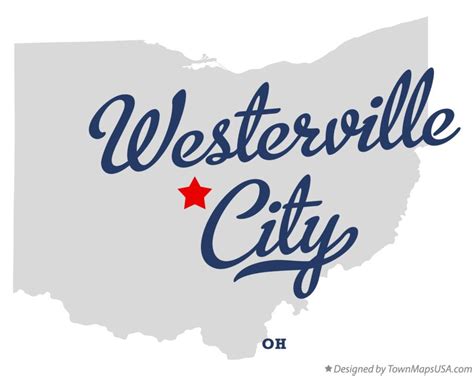 Map of Westerville City, OH, Ohio