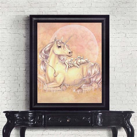 Unicorn Kittens Art Print By Selina Fenech Mystical Moon Art Ts