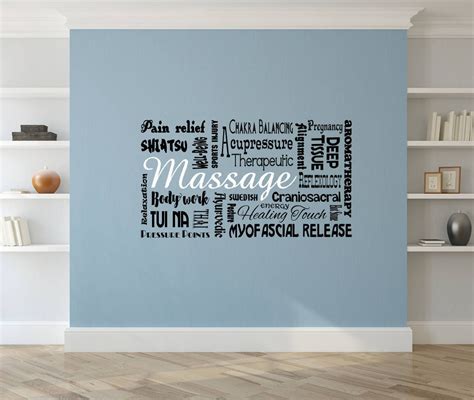 Massage Wall Decal Spa Decor Massage Therapy Spa Wall Decal Massage Therapist T Massage