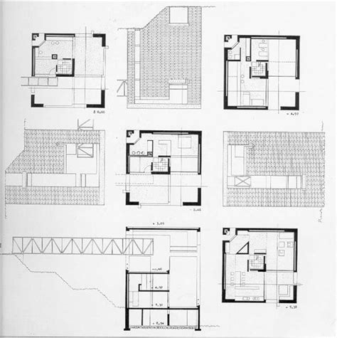 리바 산 비탈레 Riva San Vitale 주택 마리오보타 Mario Botta Architecture plan