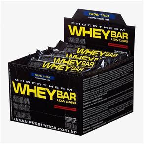 Tudo Sobre Whey Bar Low Carb 24 Barras Chocolate Probiótica