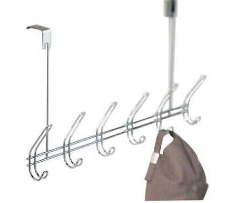 Interdesign Idesign 18 1 2 In L Chrome Silver Steel Large Classico Over The Door 6 Hook Rack 1