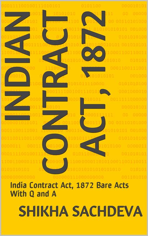 Indian Contract Act India Contract Act Bare Acts With Q