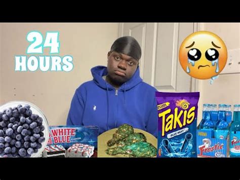 EATING BLUE FOODS FOR 24 HOURS BAD IDEA YouTube