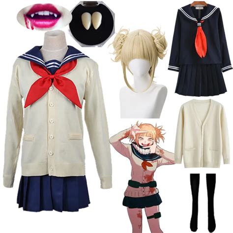 My Hero Academia Himiko Toga Cosplay Costume Skirts Coat Sweater