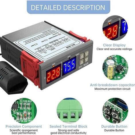 STC 3028 Numérique Température Humidité Contrôleur 110 220 V Thermostat