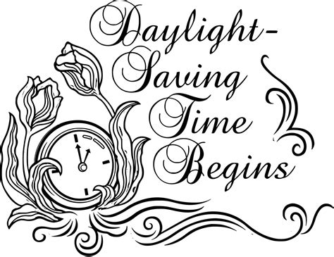 Daylight Saving Time Begins Coloring Pages Coloringlib